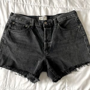 Agolde Parker vintage black wash shorts